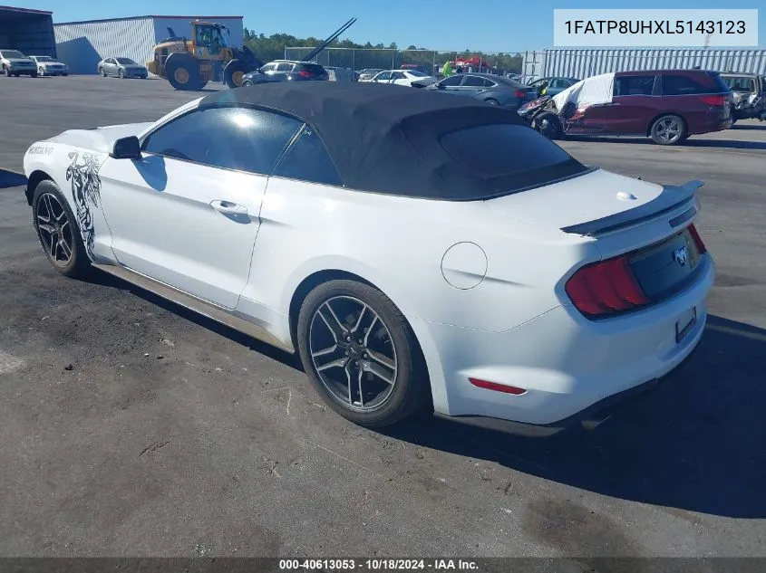 2020 Ford Mustang Ecoboost Premium VIN: 1FATP8UHXL5143123 Lot: 40613053