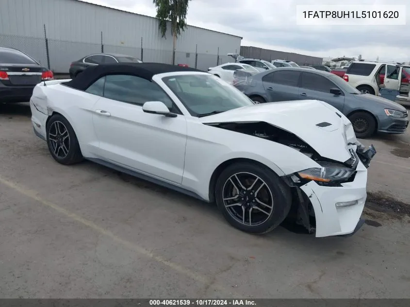 2020 Ford Mustang Ecoboost Premium VIN: 1FATP8UH1L5101620 Lot: 40621539