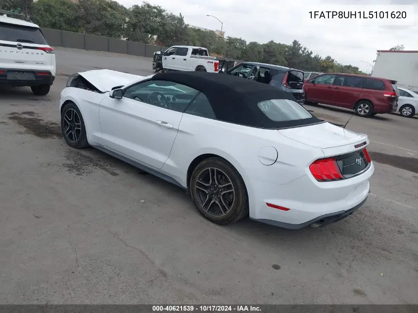 2020 Ford Mustang Ecoboost Premium VIN: 1FATP8UH1L5101620 Lot: 40621539