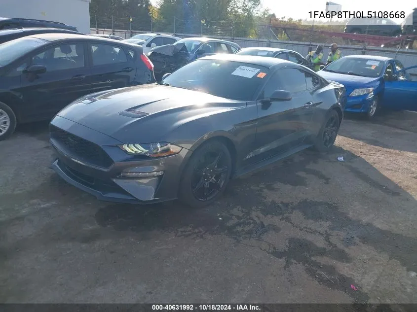 2020 Ford Mustang Ecoboost VIN: 1FA6P8TH0L5108668 Lot: 40631992