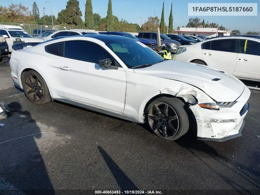 2020 Ford Mustang VIN: 1FA6P8TH5L5187660 Lot: 40653493