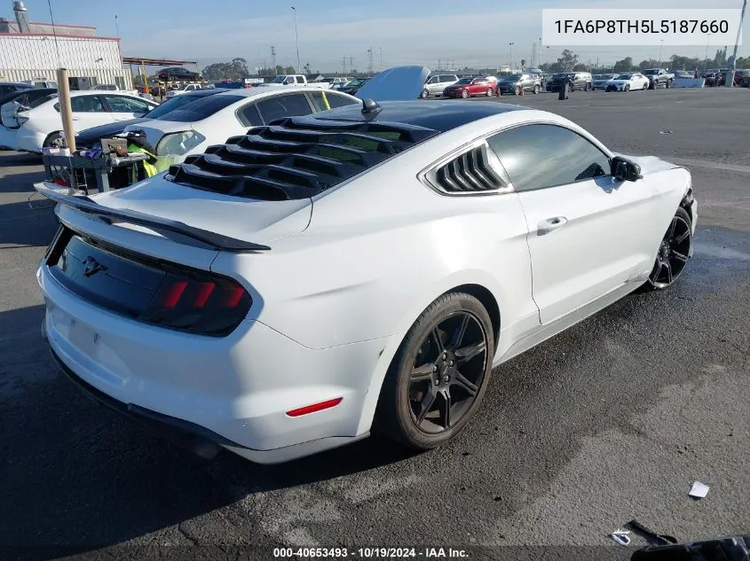 2020 Ford Mustang VIN: 1FA6P8TH5L5187660 Lot: 40653493