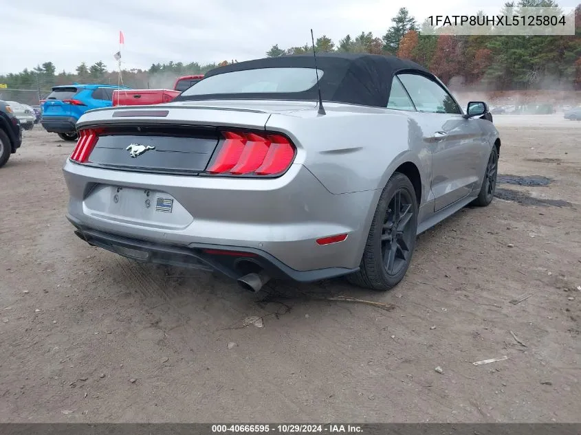 2020 Ford Mustang Ecoboost Premium VIN: 1FATP8UHXL5125804 Lot: 40666595