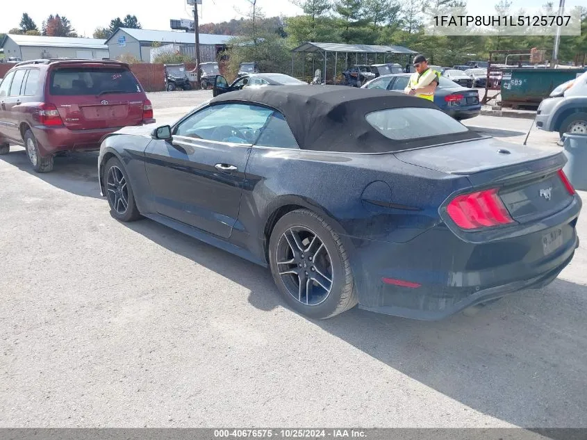 2020 Ford Mustang Ecoboost Premium VIN: 1FATP8UH1L5125707 Lot: 40676575