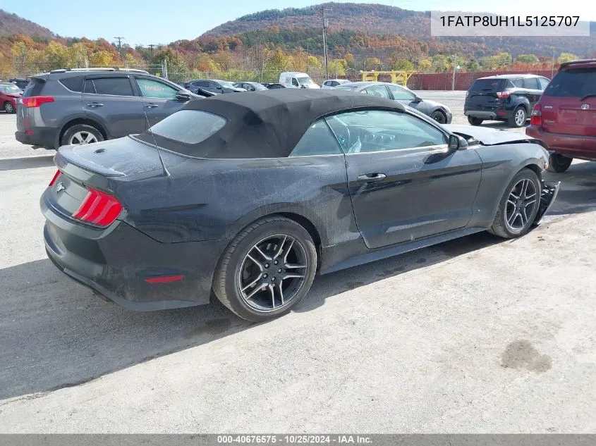 2020 Ford Mustang Ecoboost Premium VIN: 1FATP8UH1L5125707 Lot: 40676575