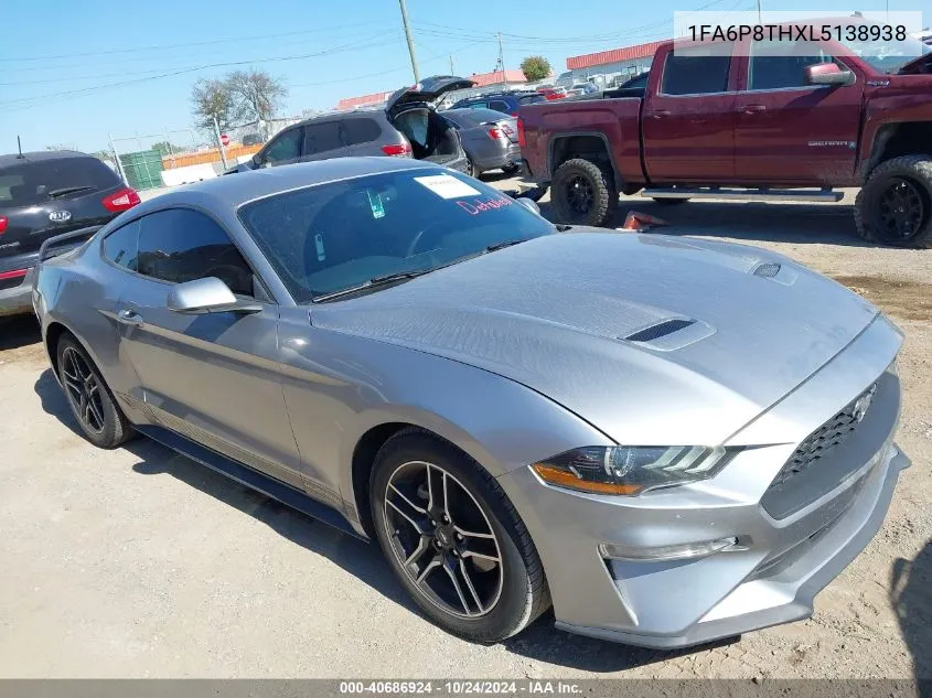 2020 Ford Mustang Ecoboost Premium VIN: 1FA6P8THXL5138938 Lot: 40686924