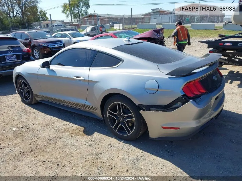 2020 Ford Mustang Ecoboost Premium VIN: 1FA6P8THXL5138938 Lot: 40686924