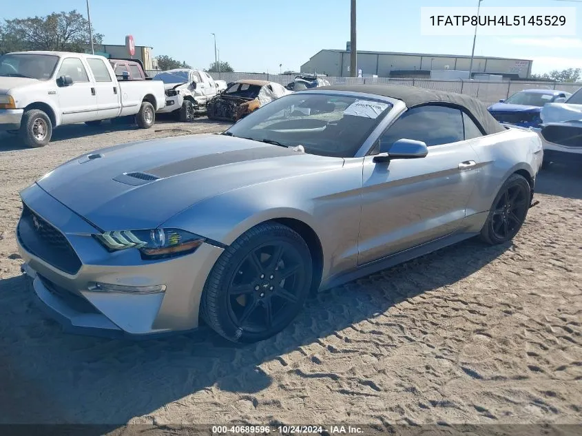 2020 Ford Mustang Ecoboost VIN: 1FATP8UH4L5145529 Lot: 40689596