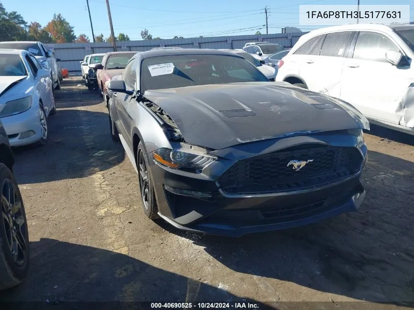 2020 Ford Mustang VIN: 1FA6P8TH3L5177631 Lot: 40690525