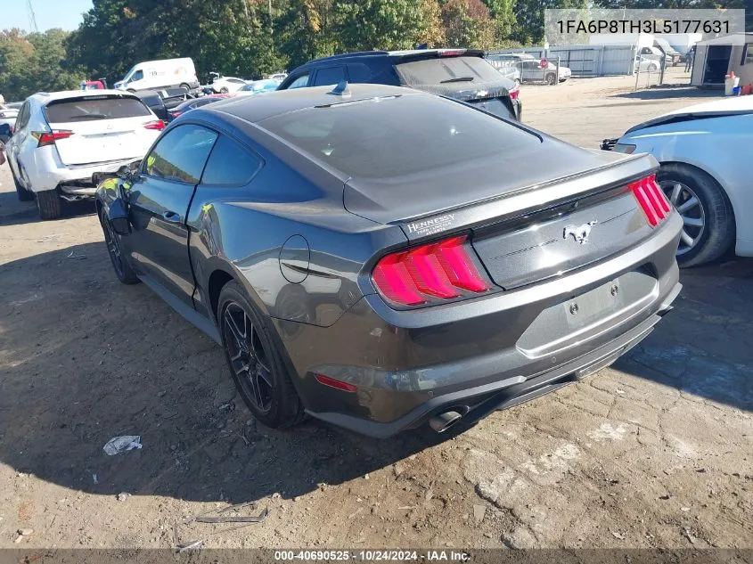 2020 Ford Mustang VIN: 1FA6P8TH3L5177631 Lot: 40690525