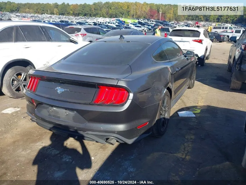 2020 Ford Mustang VIN: 1FA6P8TH3L5177631 Lot: 40690525