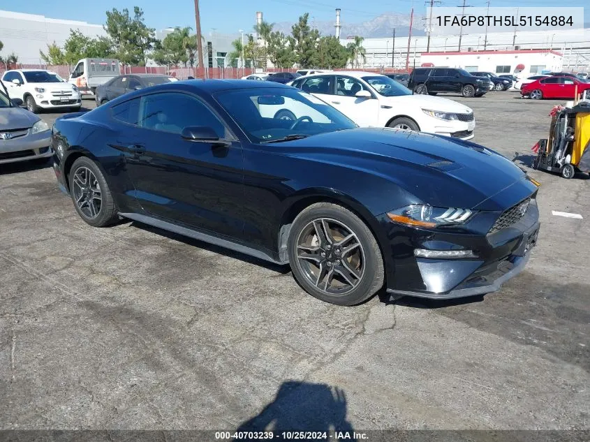 2020 Ford Mustang Ecoboost VIN: 1FA6P8TH5L5154884 Lot: 40703239