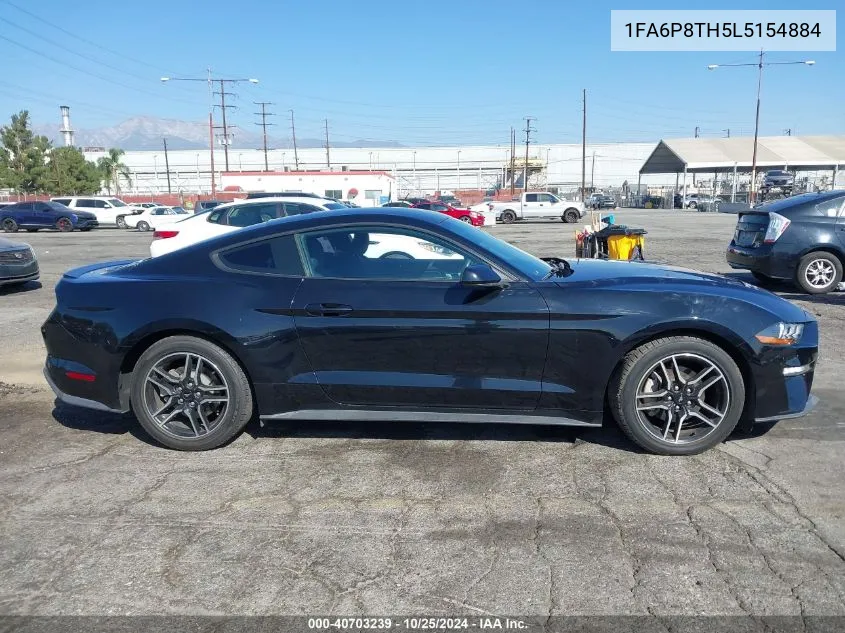 2020 Ford Mustang Ecoboost VIN: 1FA6P8TH5L5154884 Lot: 40703239