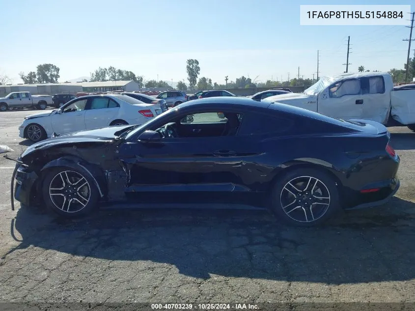 2020 Ford Mustang Ecoboost VIN: 1FA6P8TH5L5154884 Lot: 40703239