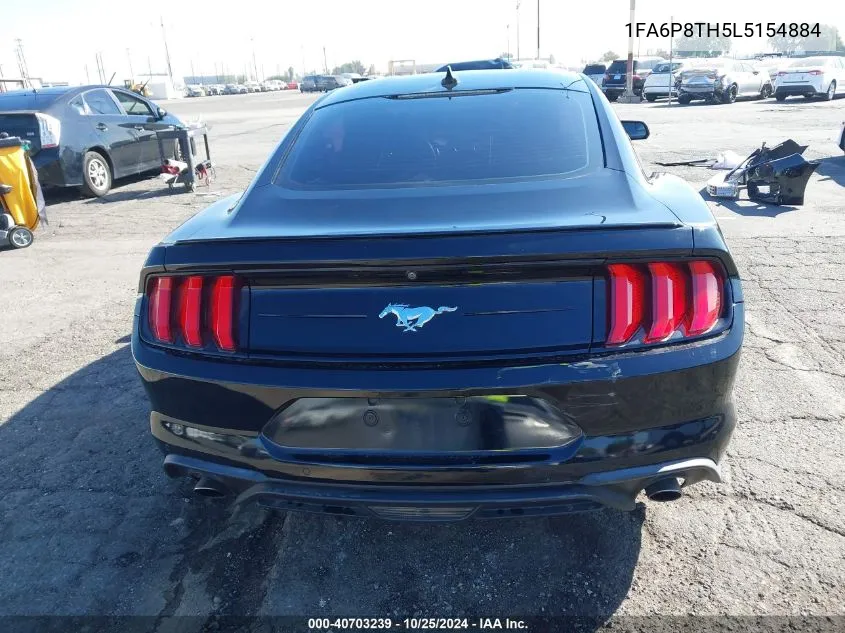 2020 Ford Mustang Ecoboost VIN: 1FA6P8TH5L5154884 Lot: 40703239