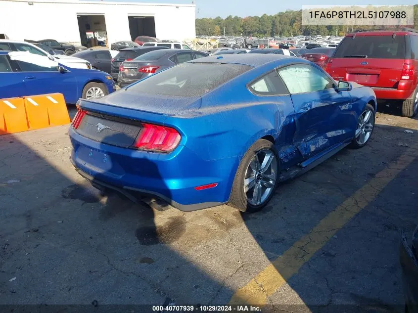 2020 Ford Mustang Ecoboost Fastback VIN: 1FA6P8TH2L5107988 Lot: 40707939