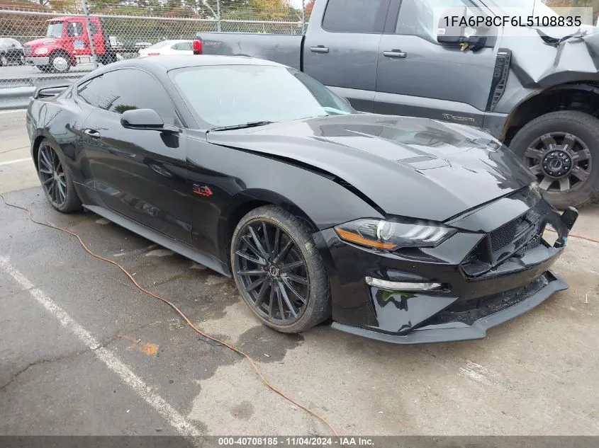 2020 Ford Mustang Gt VIN: 1FA6P8CF6L5108835 Lot: 40708185