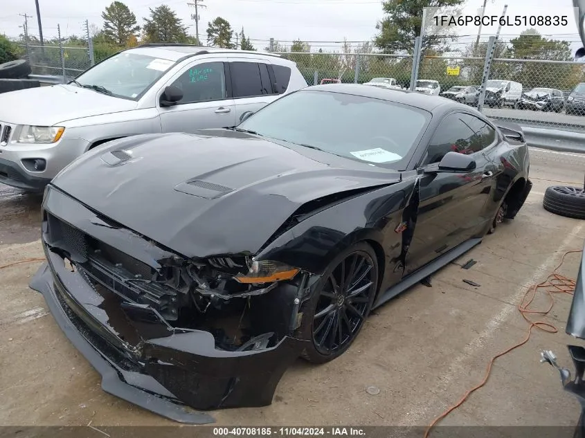 2020 Ford Mustang Gt VIN: 1FA6P8CF6L5108835 Lot: 40708185