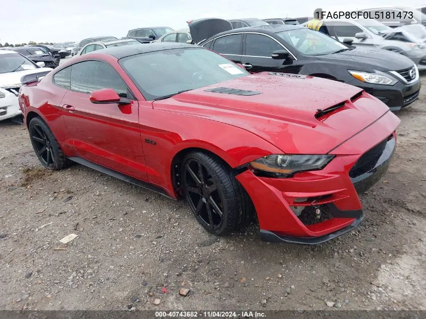 2020 Ford Mustang Gt Premium VIN: 1FA6P8CF0L5181473 Lot: 40743682