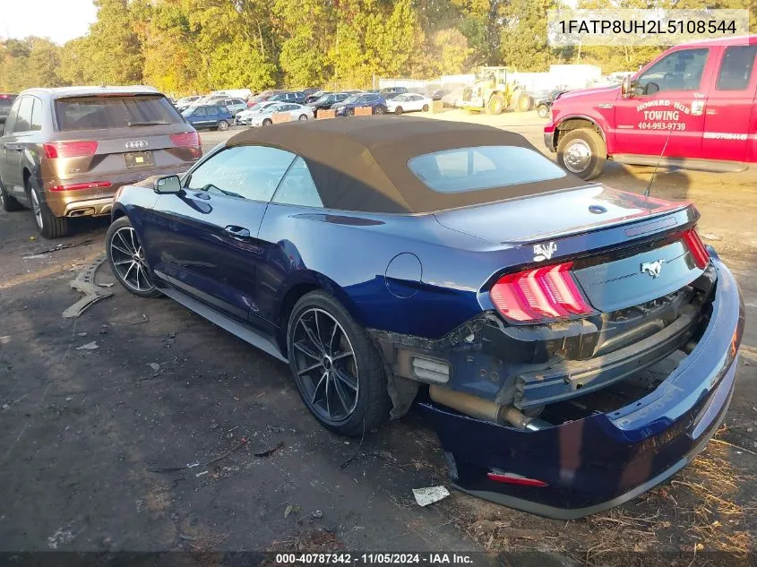 2020 Ford Mustang Ecoboost Premium VIN: 1FATP8UH2L5108544 Lot: 40787342