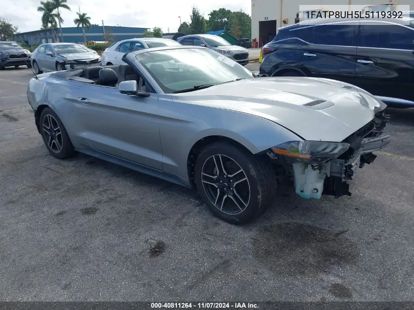 2020 Ford Mustang Ecoboost Premium VIN: 1FATP8UH5L5119392 Lot: 40811264