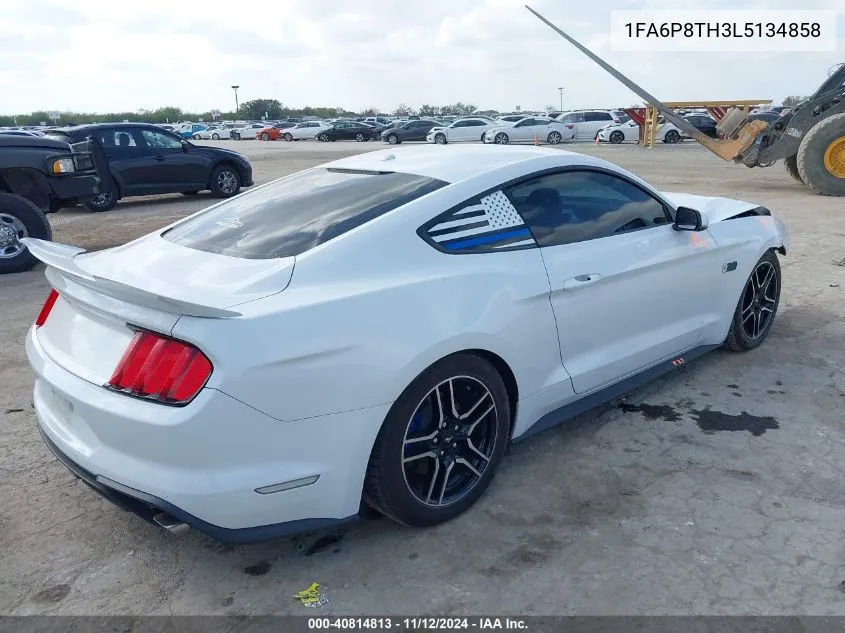 2020 Ford Mustang Ecoboost Premium VIN: 1FA6P8TH3L5134858 Lot: 40814813