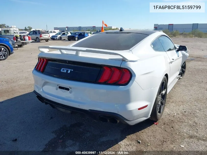 2020 Ford Mustang Gt Premium VIN: 1FA6P8CF8L5159799 Lot: 40839997