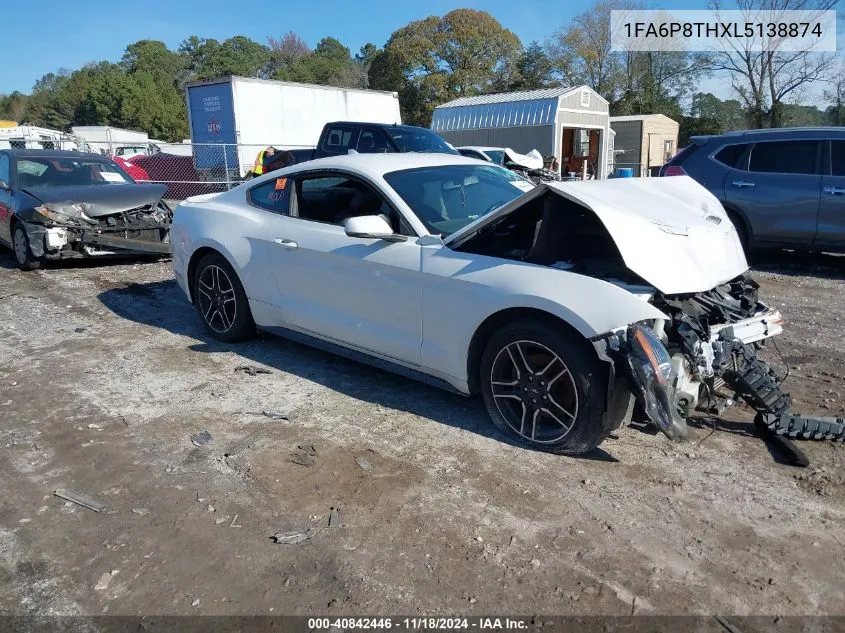 2020 Ford Mustang Ecoboost Premium Fastback VIN: 1FA6P8THXL5138874 Lot: 40842446