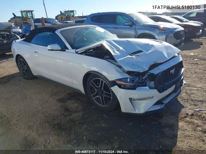 2020 Ford Mustang Ecoboost Premium VIN: 1FATP8UH5L5180130 Lot: 40873117