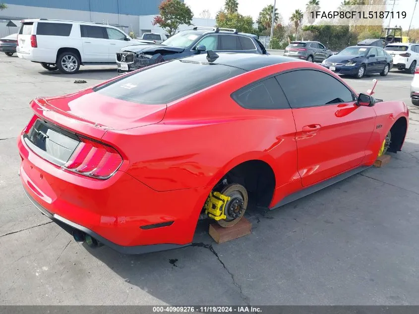 2020 Ford Mustang Gt VIN: 1FA6P8CF1L5187119 Lot: 40909276