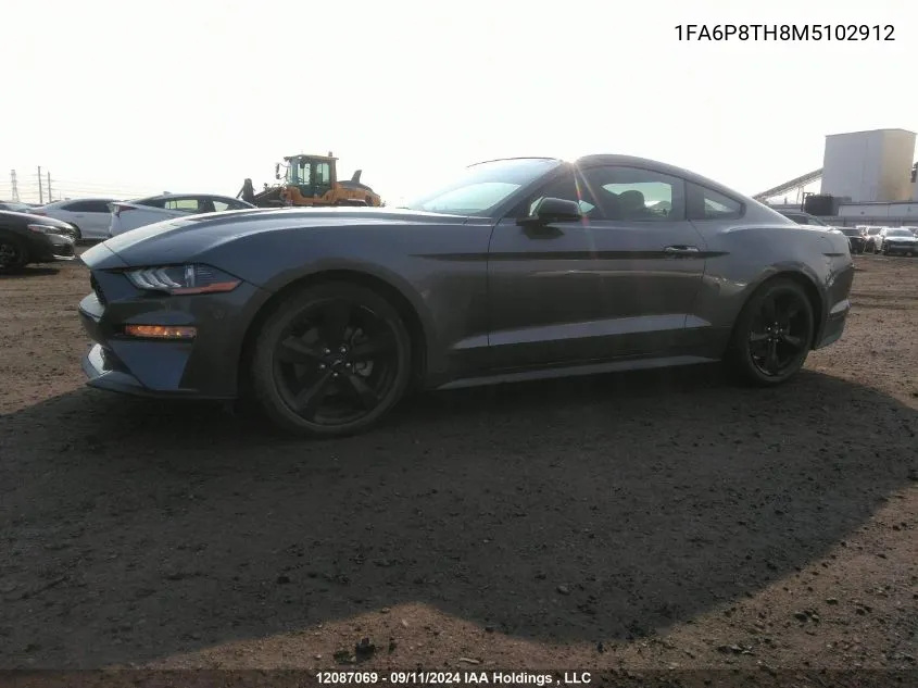 2021 Ford Mustang VIN: 1FA6P8TH8M5102912 Lot: 12087069