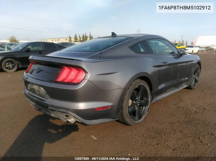 2021 Ford Mustang VIN: 1FA6P8TH8M5102912 Lot: 12087069