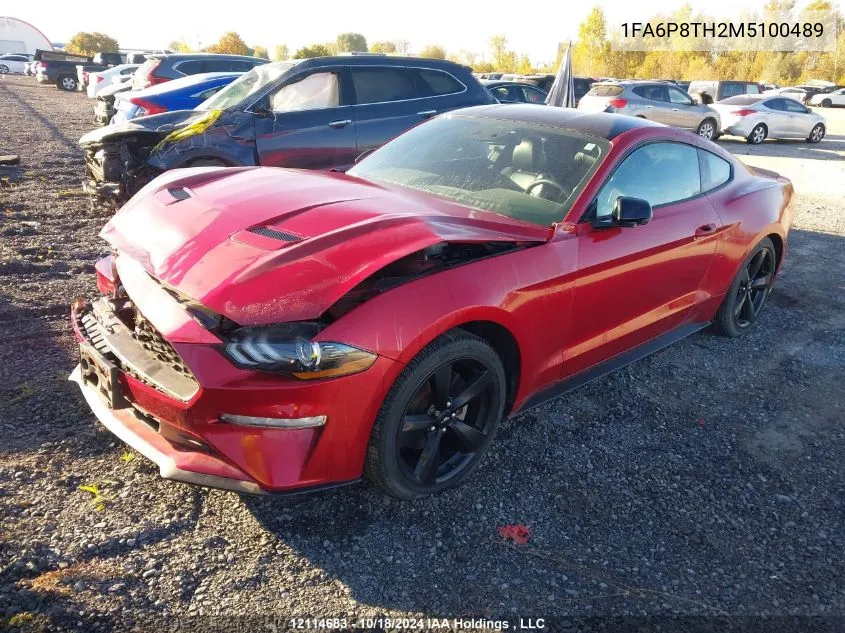 2021 Ford Mustang Ecoboost Premium VIN: 1FA6P8TH2M5100489 Lot: 12114683