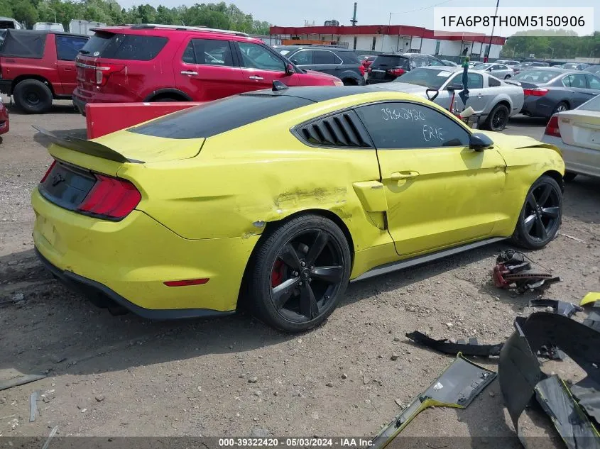 2021 Ford Mustang Ecoboost Fastback VIN: 1FA6P8TH0M5150906 Lot: 39322420