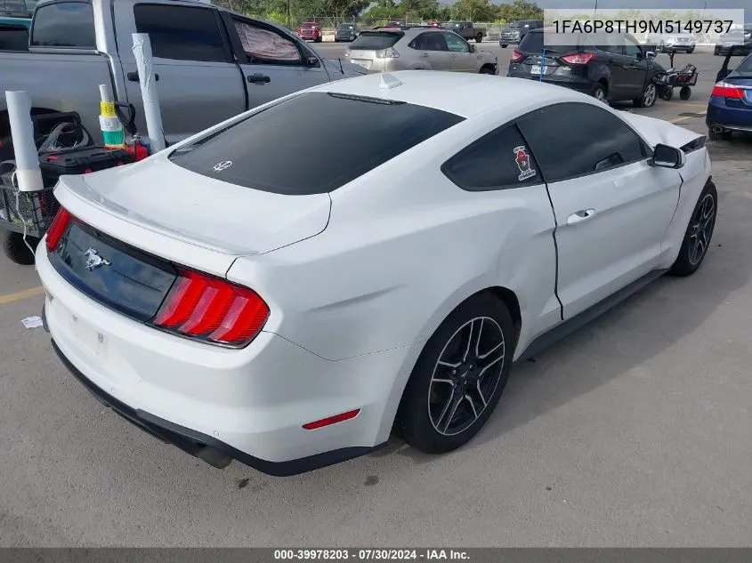 2021 Ford Mustang Ecoboost Premium Fastback VIN: 1FA6P8TH9M5149737 Lot: 39978203