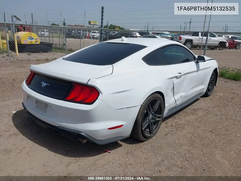 1FA6P8TH0M5132535 2021 Ford Mustang Ecoboost Fastback