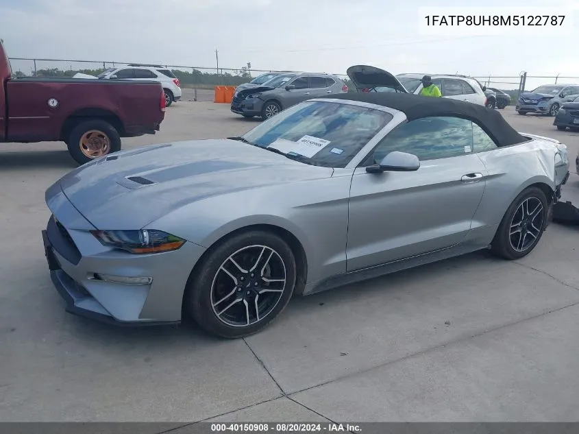 2021 Ford Mustang VIN: 1FATP8UH8M5122787 Lot: 40150908