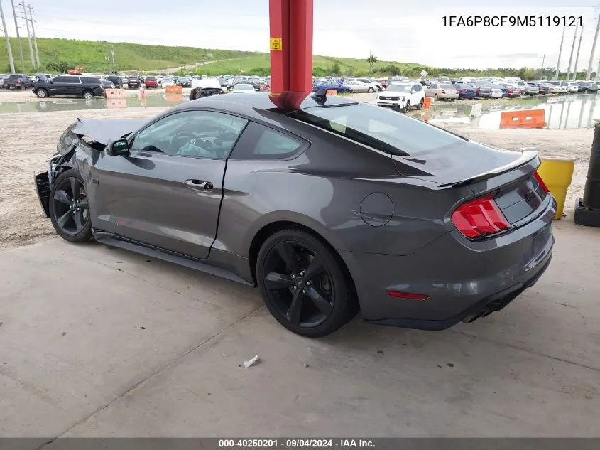 1FA6P8CF9M5119121 2021 Ford Mustang Gt Premium Fastback