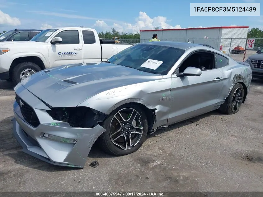 1FA6P8CF3M5124489 2021 Ford Mustang Gt Premium Fastback