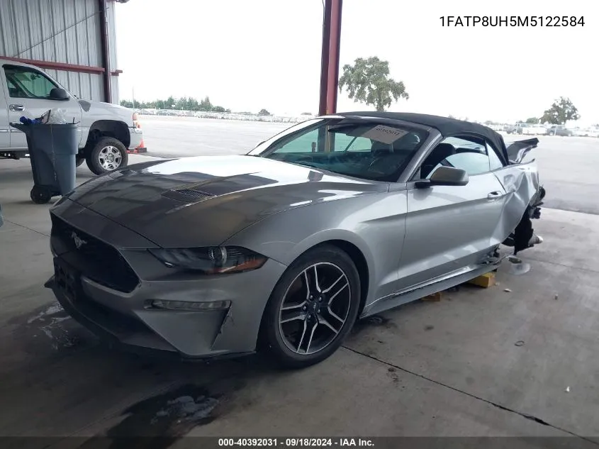 2021 Ford Mustang Ecoboost Premium VIN: 1FATP8UH5M5122584 Lot: 40392031