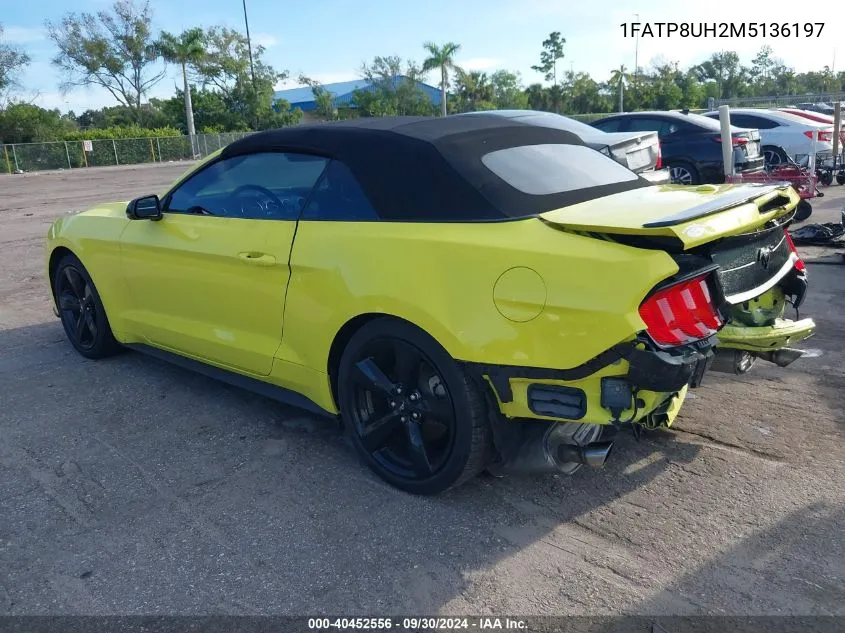 2021 Ford Mustang VIN: 1FATP8UH2M5136197 Lot: 40452556