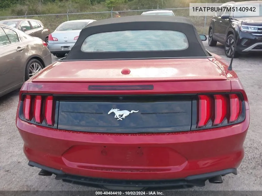 2021 Ford Mustang VIN: 1FATP8UH7M5140942 Lot: 40484410