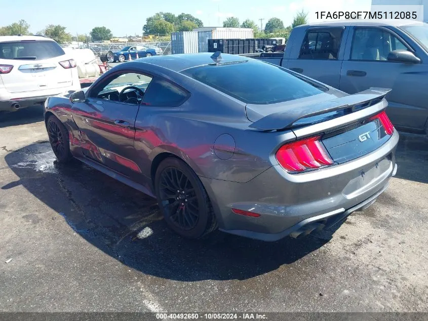 2021 Ford Mustang Gt Premium Fastback VIN: 1FA6P8CF7M5112085 Lot: 40492650