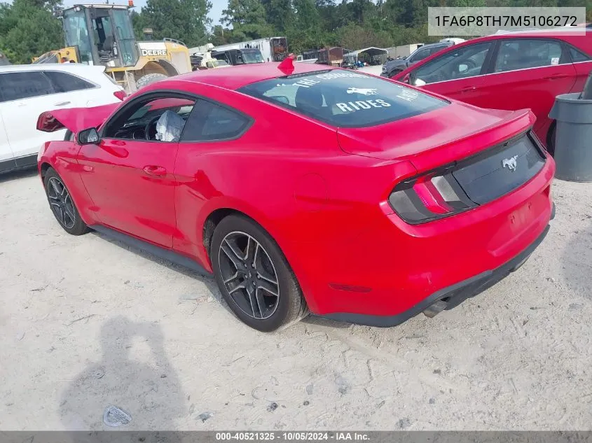 2021 Ford Mustang VIN: 1FA6P8TH7M5106272 Lot: 40521325