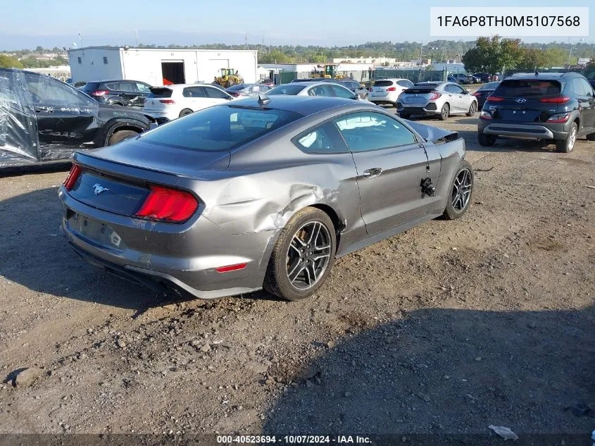 2021 Ford Mustang VIN: 1FA6P8TH0M5107568 Lot: 40523694