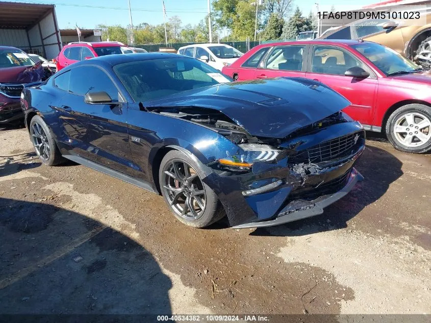 2021 Ford Mustang Ecoboost Premium Fastback VIN: 1FA6P8TD9M5101023 Lot: 40534382