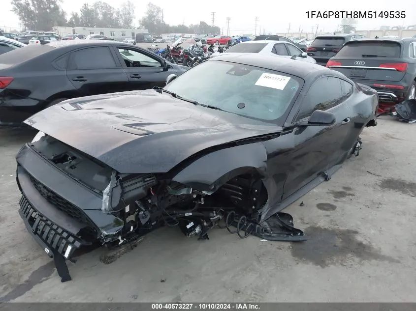 2021 Ford Mustang Ecoboost VIN: 1FA6P8TH8M5149535 Lot: 40573227