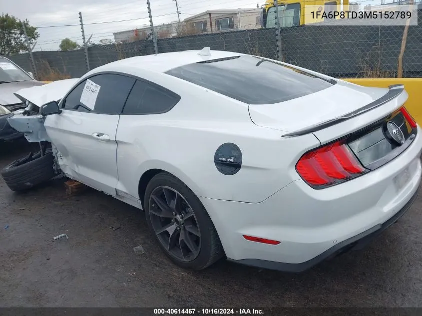 2021 Ford Mustang Ecoboost VIN: 1FA6P8TD3M5152789 Lot: 40614467