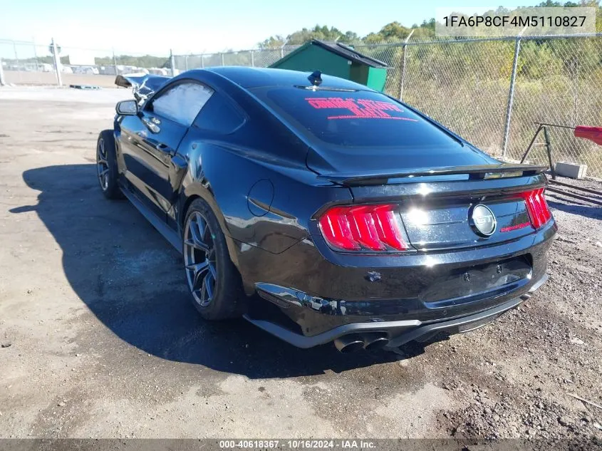 2021 Ford Mustang Gt Premium VIN: 1FA6P8CF4M5110827 Lot: 40618367