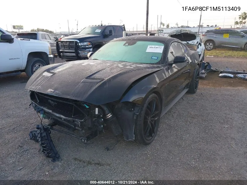 2021 Ford Mustang Gt VIN: 1FA6P8CF1M5113409 Lot: 40644012